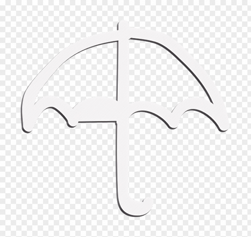 Emblem Blackandwhite Protection Icon Rain Umbrella PNG