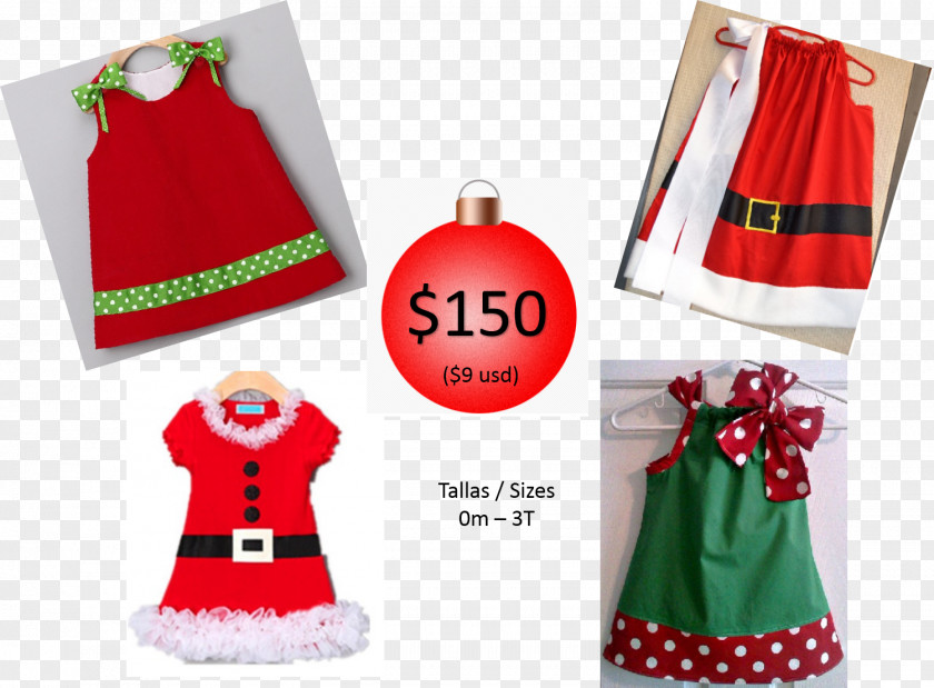 Santa Claus Christmas Ornament Sleeve Dress PNG