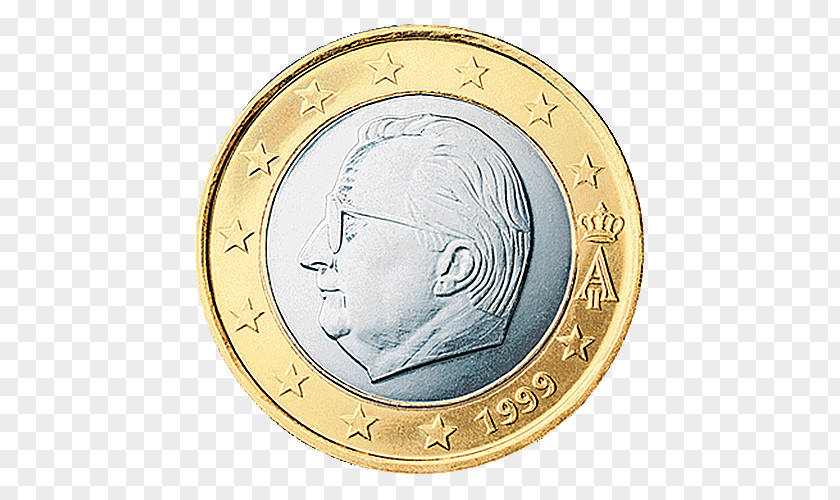 1 Euro Coin Belgium Belgian Coins PNG