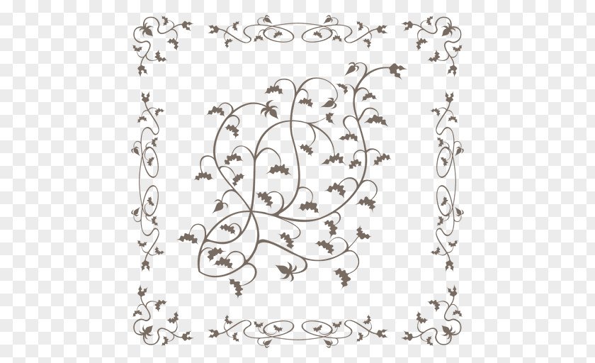 Floral Ornate Plot Clip Art PNG