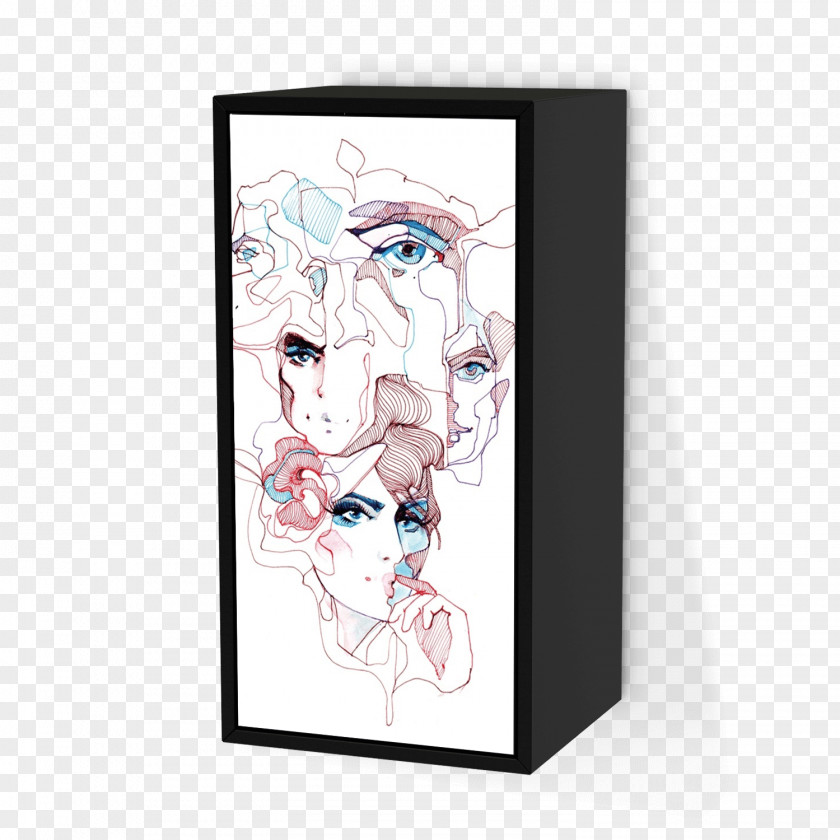 Glass Paper Sticker Cosmetologist Pattern PNG