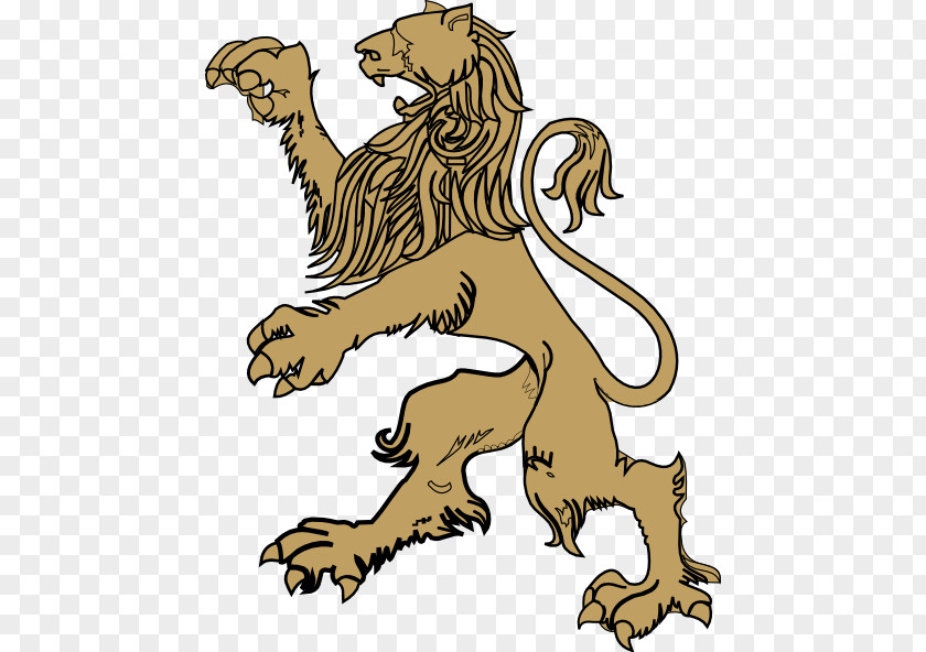 Dutch Republic Lion Cougar Clip Art PNG