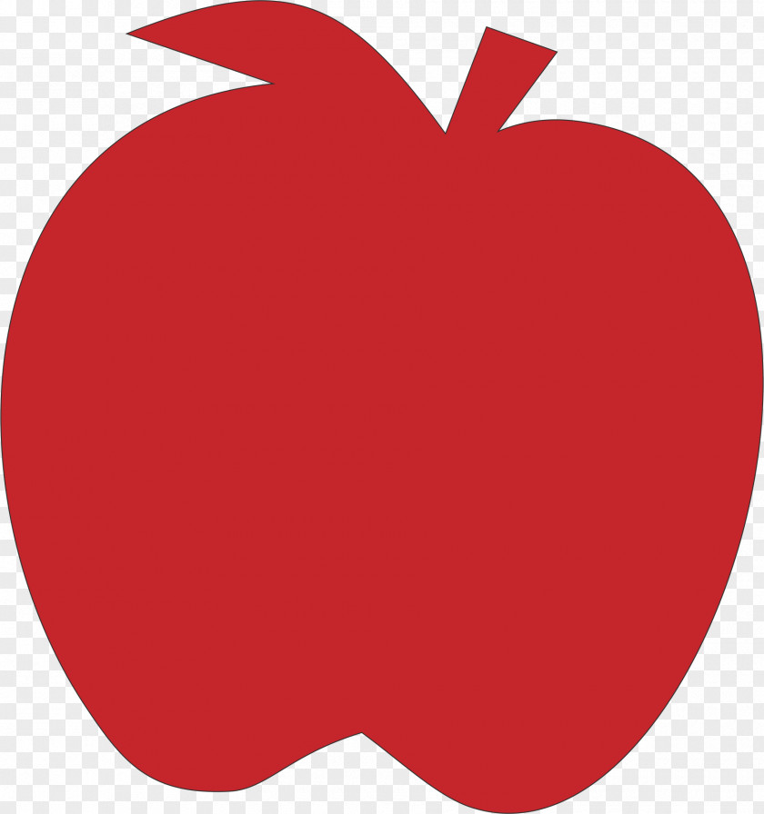 Fruit Apple Heart Red Font PNG