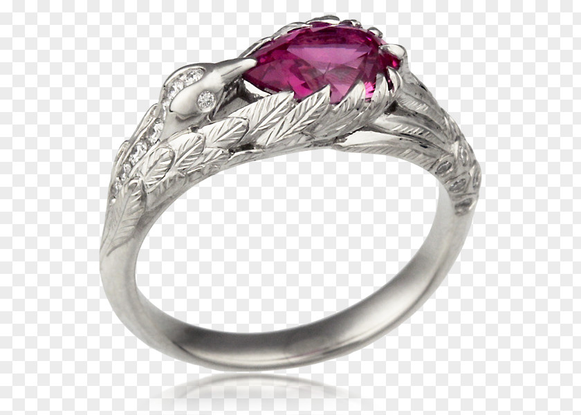 Solitaire Bird In Rodrigues Ruby Engagement Ring Gemstone Wedding PNG