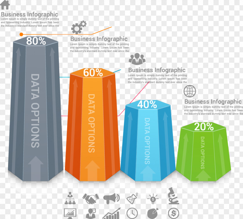 Vector Shapes Infographic Chart PNG