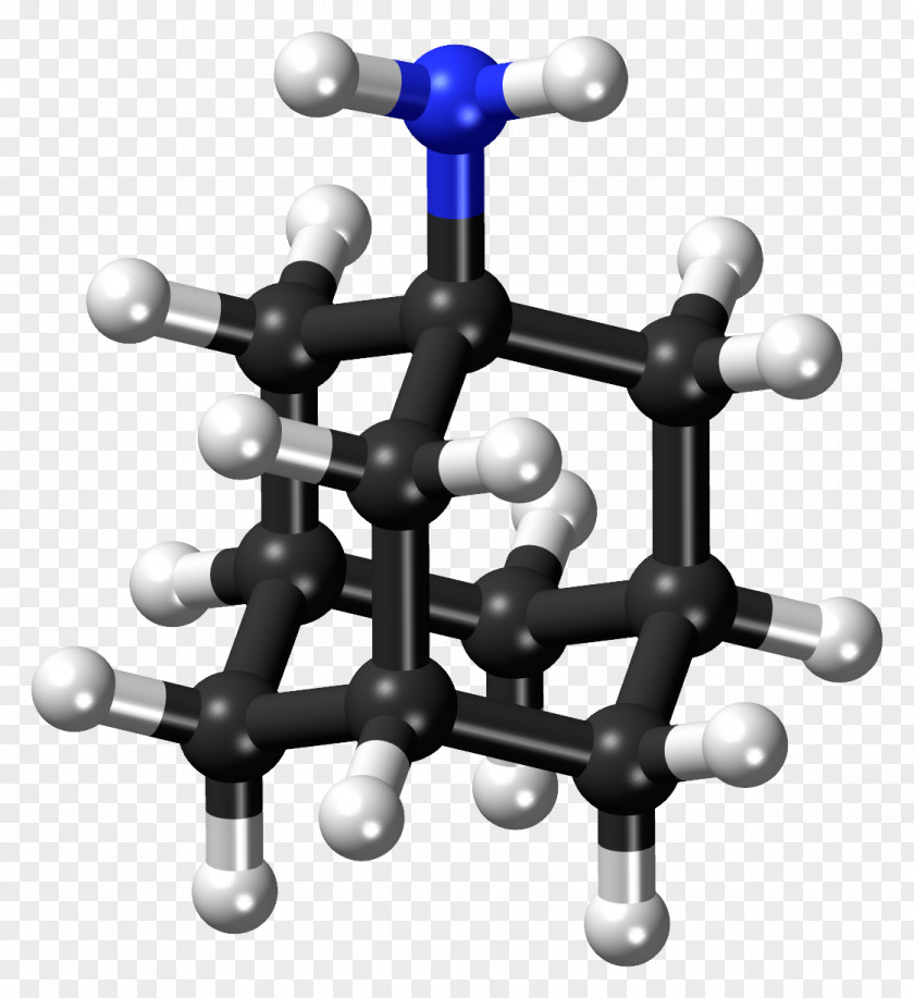 Ballandstick Model Amantadine Memantine Adamantane Amine Drug PNG