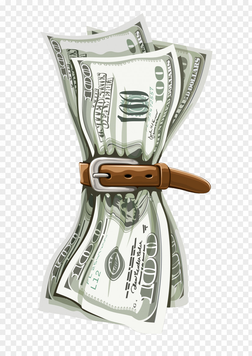 Belt Money Microsoft PowerPoint Template United States Dollar Bank PNG