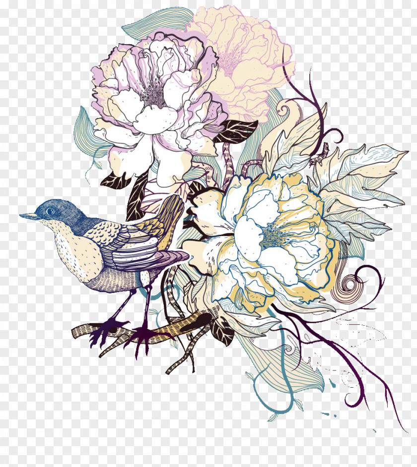 Flower Floral Design Drawing Art PNG