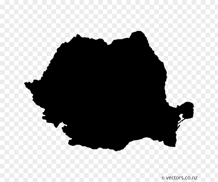 Grey Background Romania Vector Map PNG