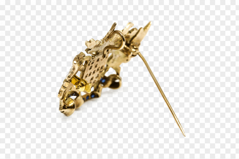 Insect Brooch Gold PNG