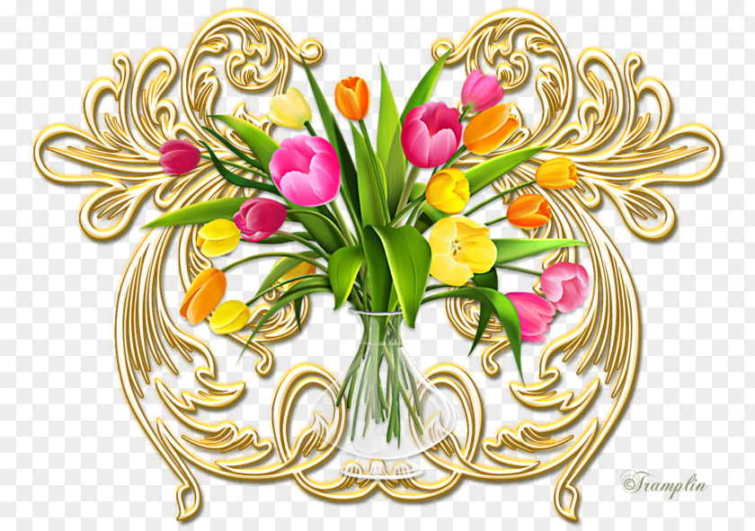 Tulip Pattern Flower Clip Art PNG