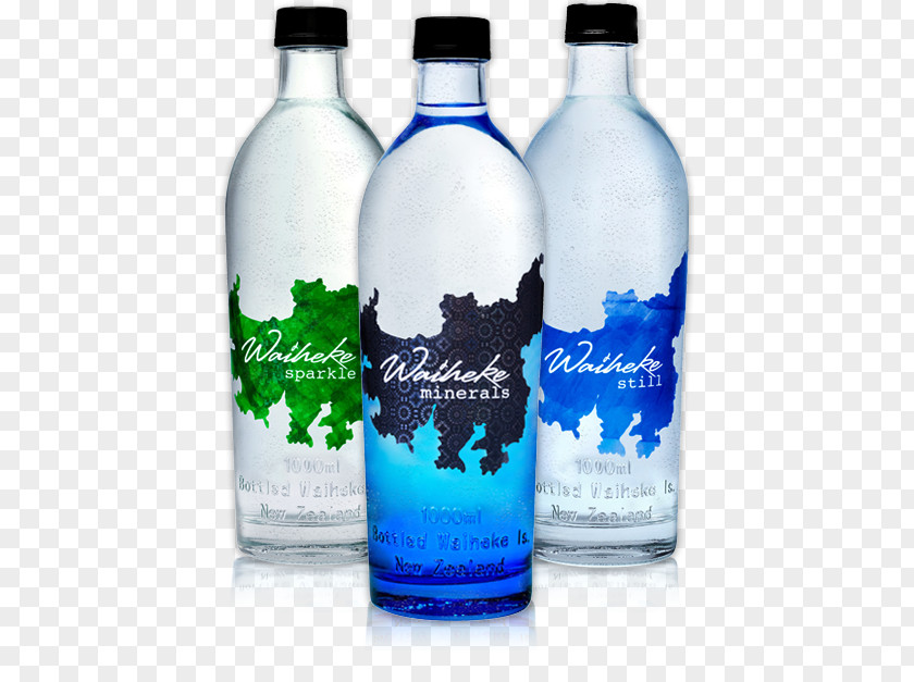 Water Mineral Glass Bottle Waiheke Island Carbonated Bottled PNG