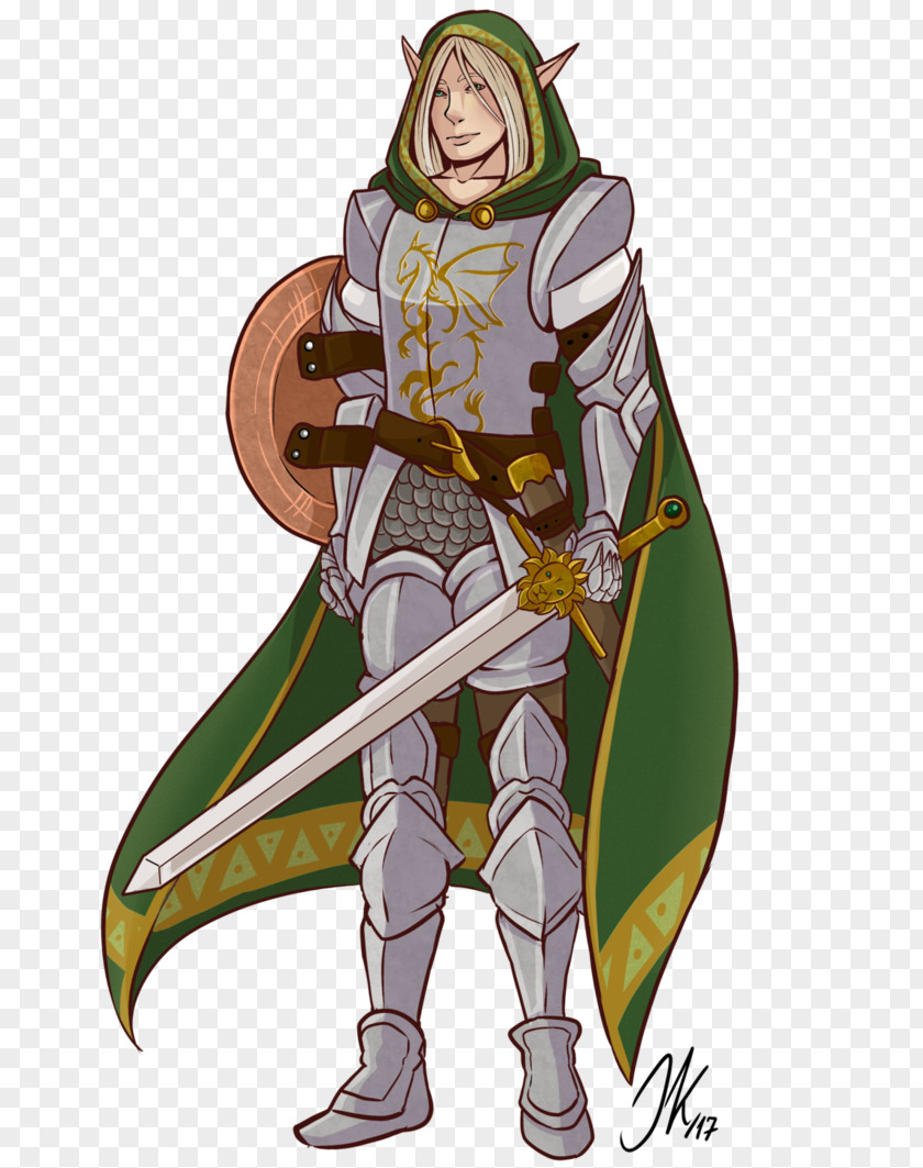 Dnd Elf Sword Knight Illustration The Woman Warrior Cartoon PNG