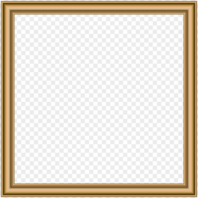 Gold Border Frame Transparent Image Picture Square Text Area Pattern PNG