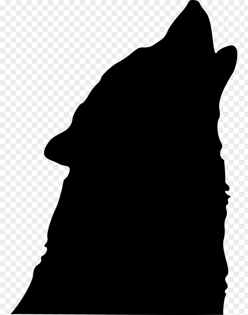 Black Wolf Head Dog Drawing Silhouette Clip Art PNG