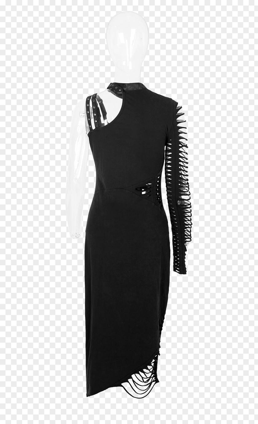 Evening Dress Little Black Shoulder Gothic Art Sleeve PNG