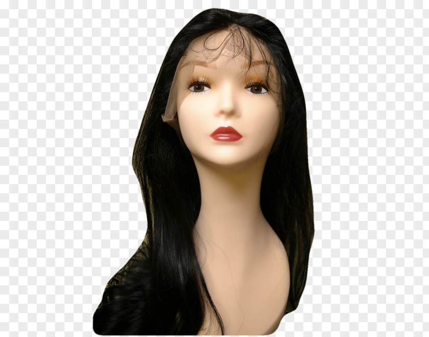 Lace Wig Black Hair PNG