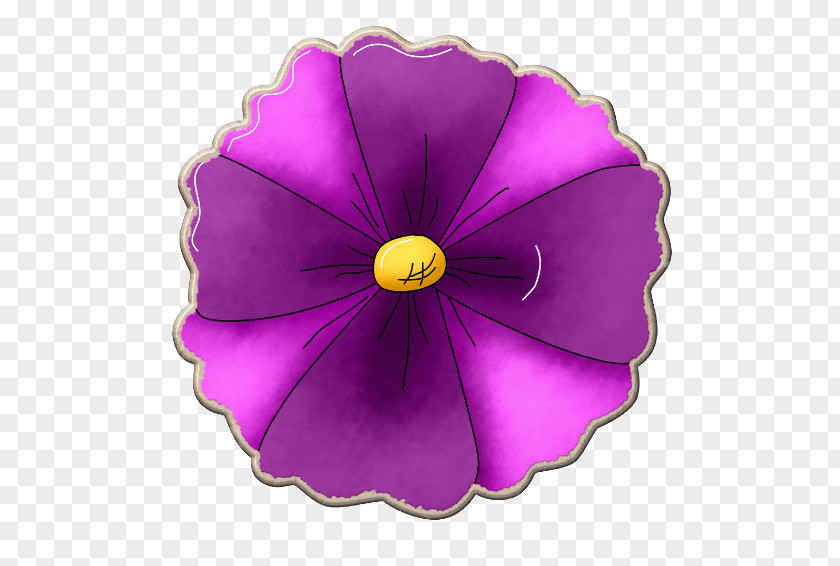 Pansy Mallows Violet PNG
