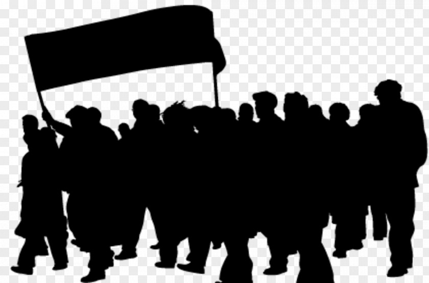 STRIKE Crowd Silhouette Anger Clip Art PNG