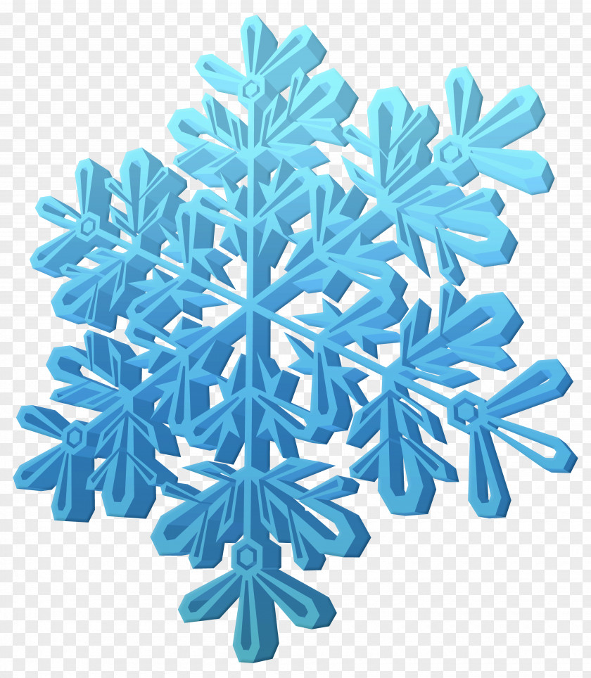 3D Snowflake Clipart Image Three-dimensional Space Computer Graphics Clip Art PNG