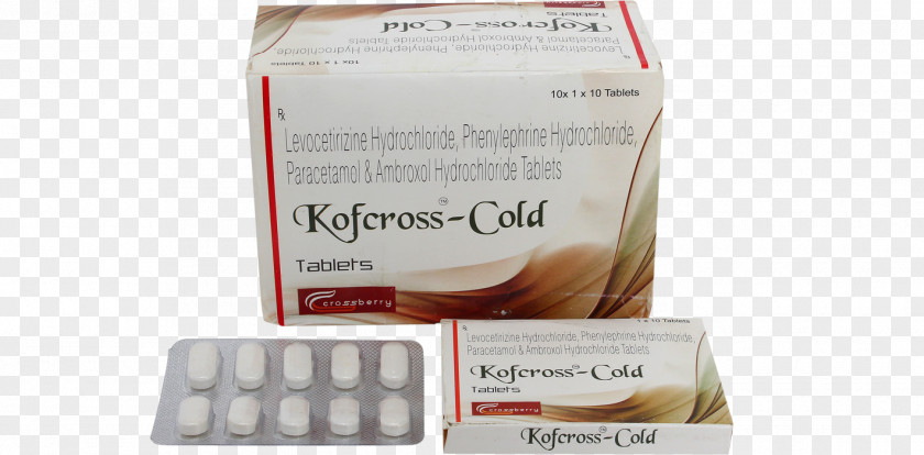 Anti Allergy Common Cold Hydrochloride Levocetirizine Ambroxol Acetaminophen PNG