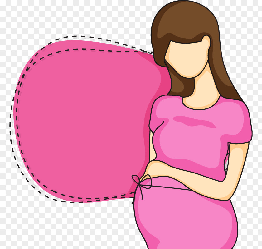 Cartoon Pregnant Women Vector Material Pregnancy Woman Illustration PNG