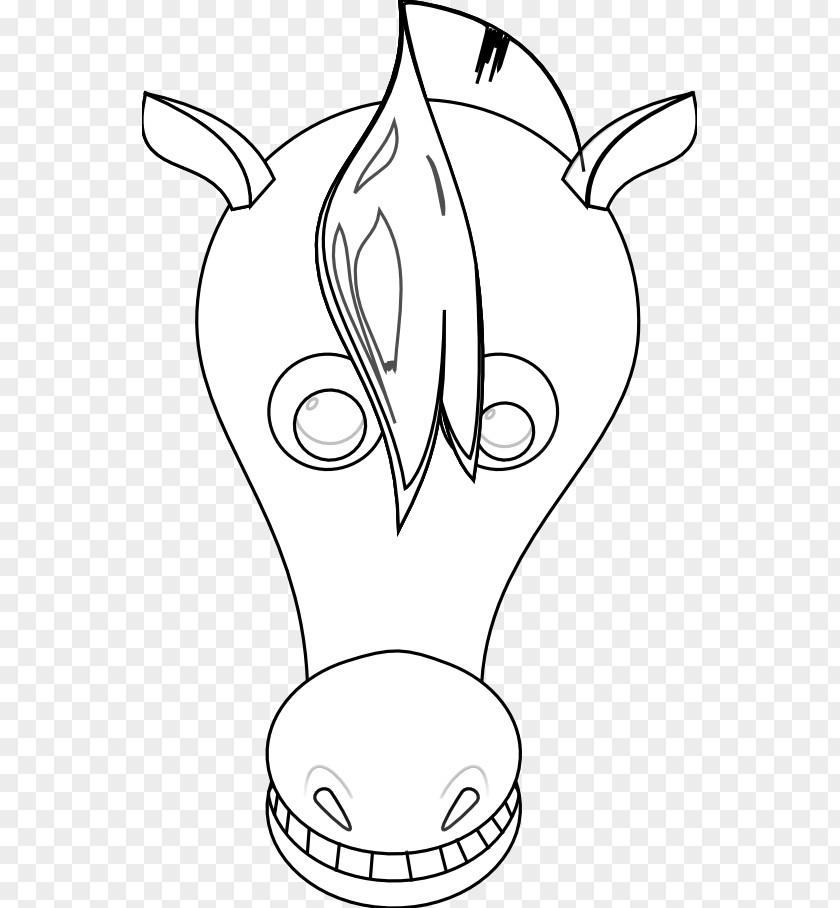 Horse Coloring Book Line Art Drawing PNG