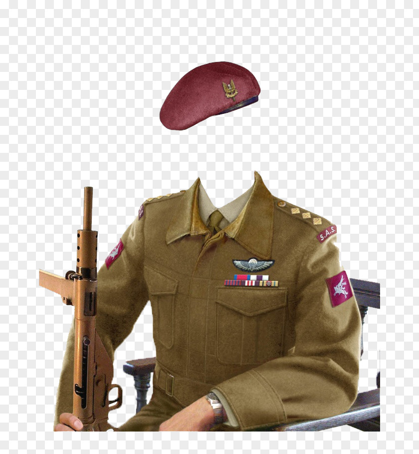 Military Soldier Second World War Special Air Service Uniform Dress PNG