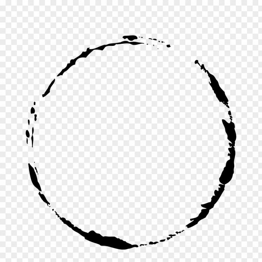 Simple Black Ink Circle PNG