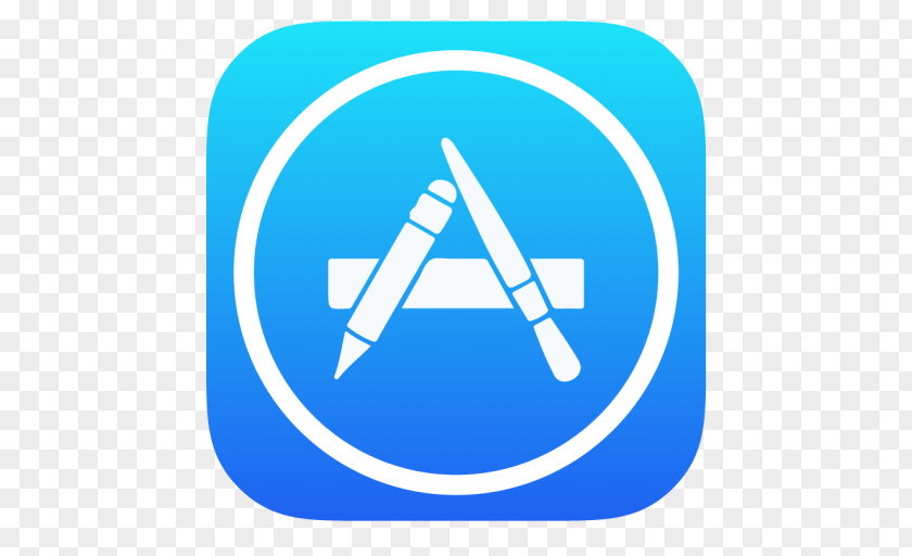 App Store Blue Computer Icon Area Text PNG
