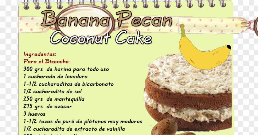 Banana In Coconut Milk Buttercream Torte Recipe Baking Frozen Dessert PNG