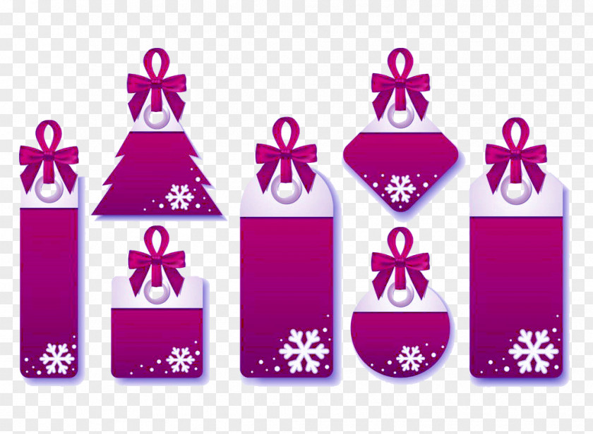 Christmas Snowflake Purple Label PNG