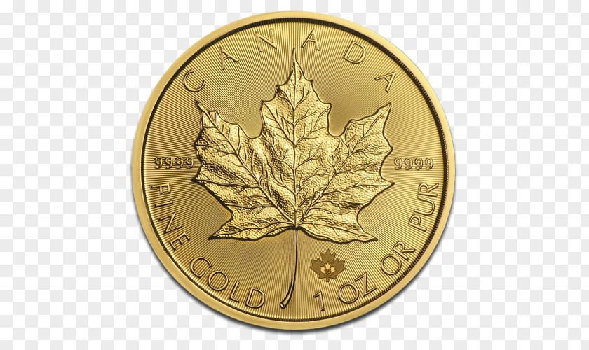 Gold Canadian Maple Leaf Bullion Coin As An Investment American Eagle PNG