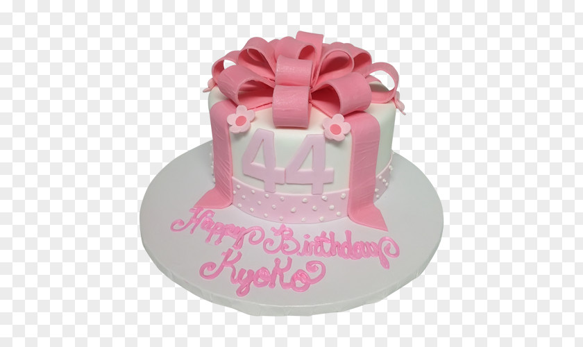 PINK CAKE Birthday Cake Frosting & Icing Red Ribbon Torte PNG