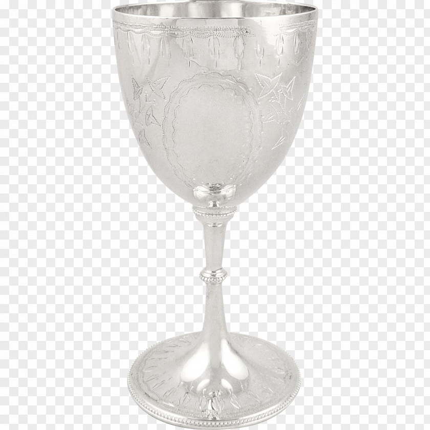 Wine Glass Chalice Antique Silver PNG