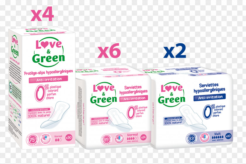 Green Love Cloth Napkins Sanitary Napkin Pantyliner Hygiene Feminine Supplies PNG