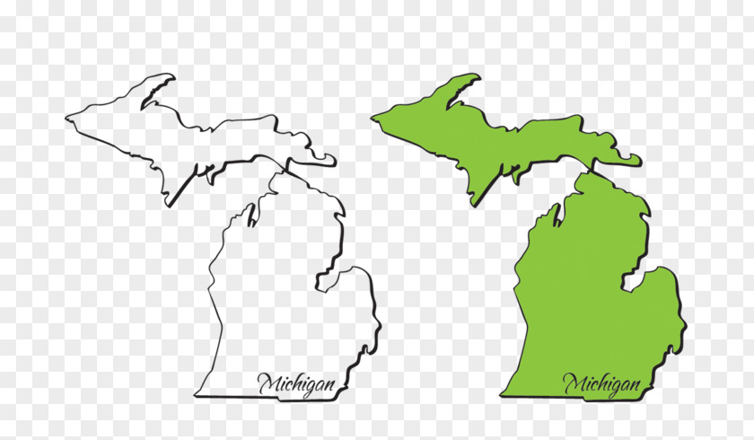 Map Michigan Vector Graphics Illustration PNG