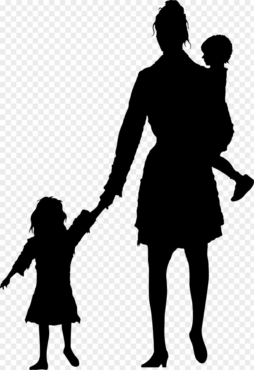 Mother And Daughter Stock Photography Silhouette Royalty-free Child PNG