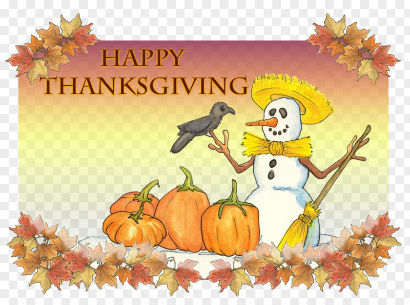 Pumpkin Thanksgiving Day Cartoon Greeting & Note Cards PNG