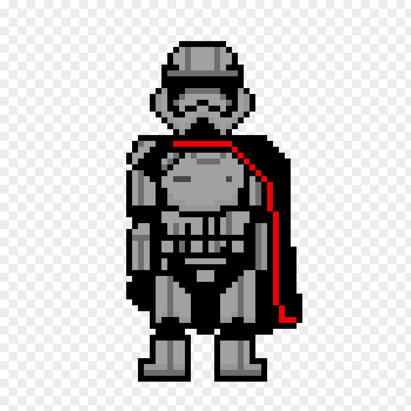 Star Wars Captain Phasma Finn Pixel Art PNG