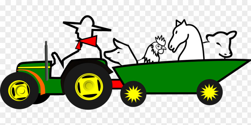 The Driver In Car With Sheep John Deere Ox Tractor Agriculture Clip Art PNG