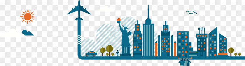City Scene Vector Graphics Image Design Infographic PNG