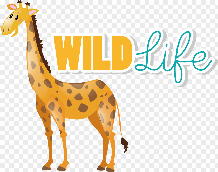 Giraffe Wildlife Pattern Tail Animal Figurine PNG