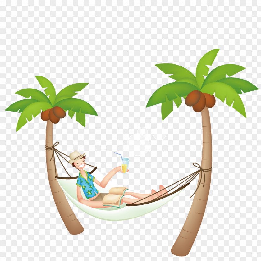 Man Lying On A Hammock Icon PNG