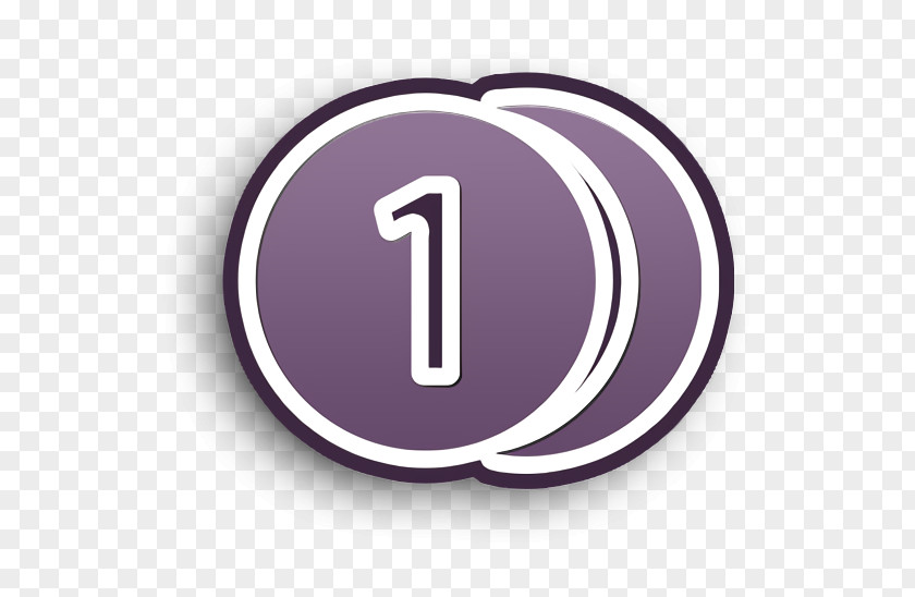 Shops Icon Coins With Number 1 Coin PNG