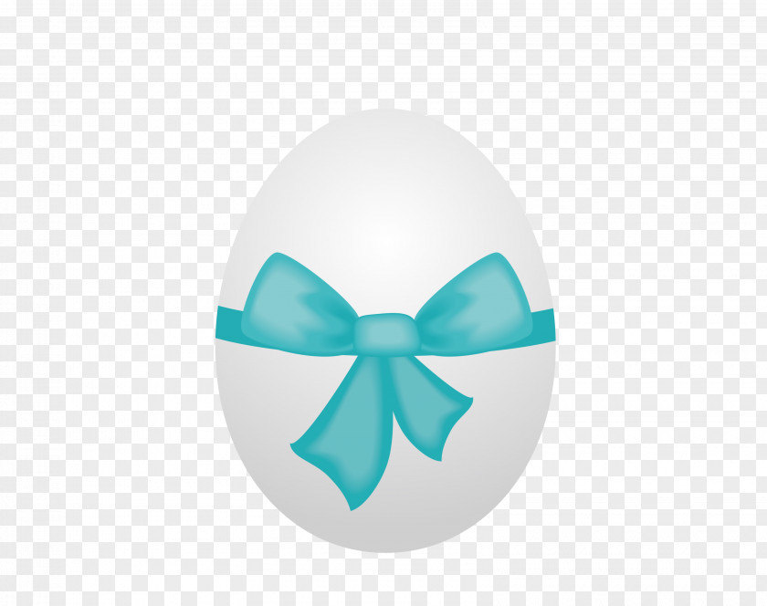 Vector White Bowknot Decorative Egg Cute Cartoon PNG