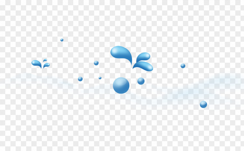 Blue Water Drops Decorative Pattern PNG