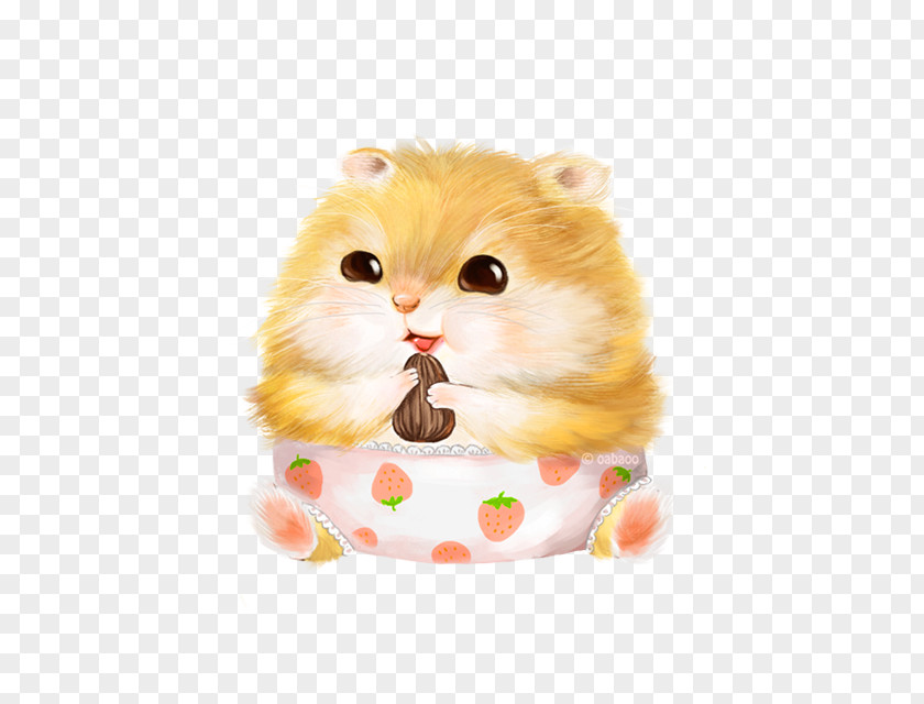 Cartoon Cute Hamster Eat Melon Seeds Decorative Patterns Guinea Pig Puppy Cuteness Cage PNG