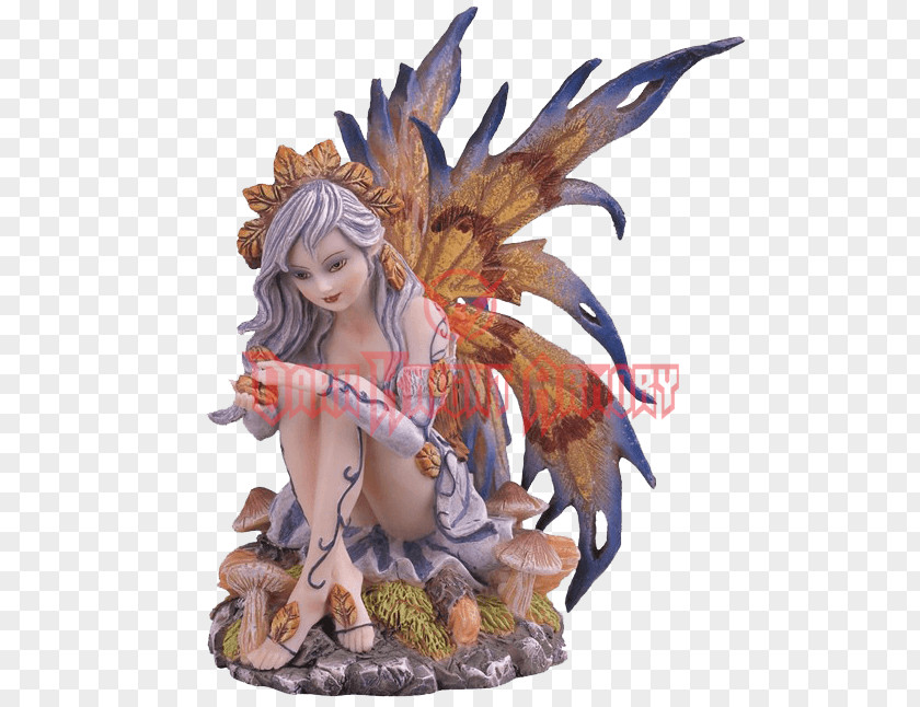 Fairy The With Turquoise Hair Flower Fairies Figurine Statue PNG