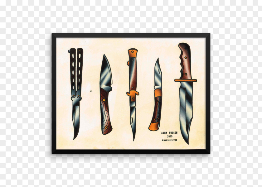 Knife Old School (tattoo) Flash Dagger PNG
